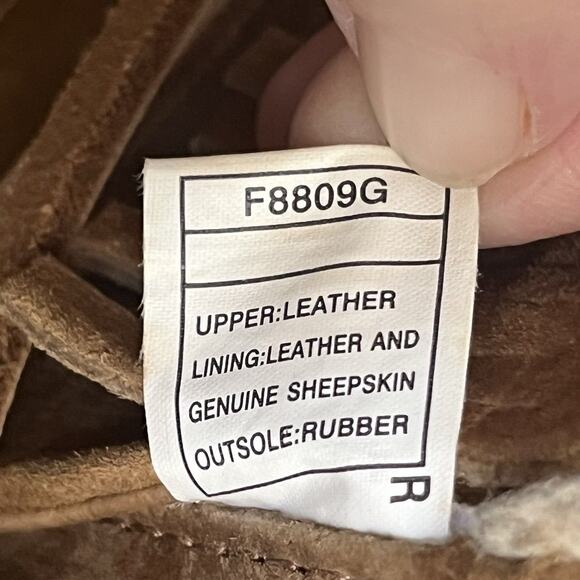 Ugg Boots Gaviota Women's 7 Rubber Sole Chestnut Struct Suede Fringe Sheepskin - Picture 13 of 14